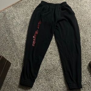 Brandy Rosa Sweats- Los Angeles down the right pant in red